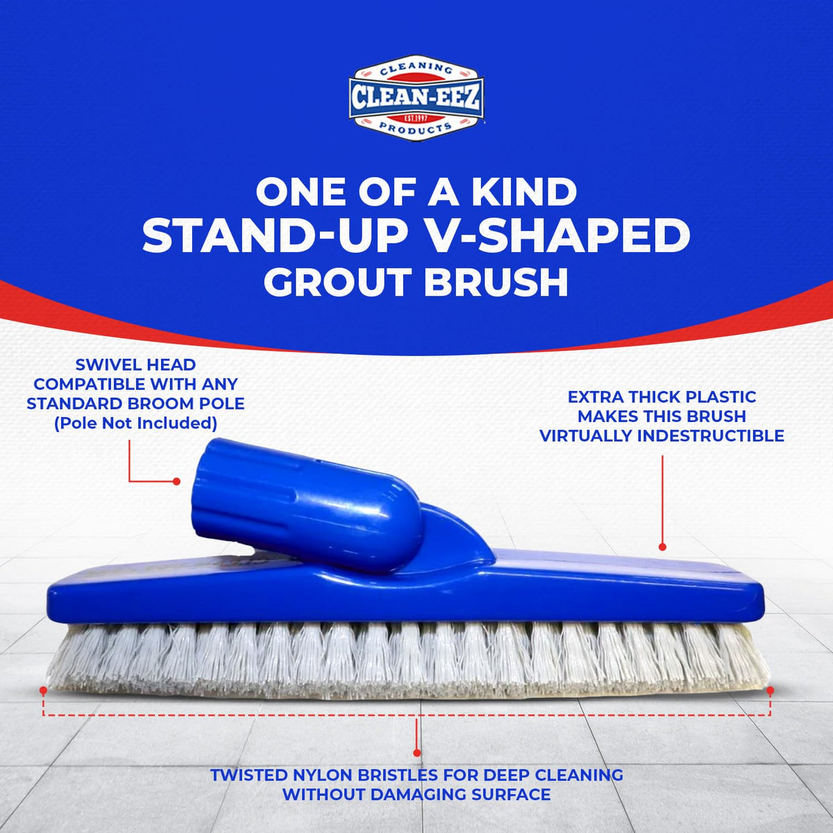 Pour spout design on Clean-eez Grout-eez bottle for efficient application.
