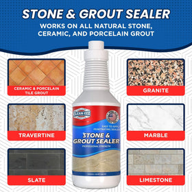 Clean-eez Grout Sealer kitchen backsplash protected after application.