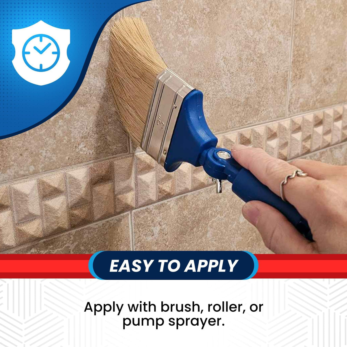Clean-eez Grout Sealer protects natural stone without altering look.