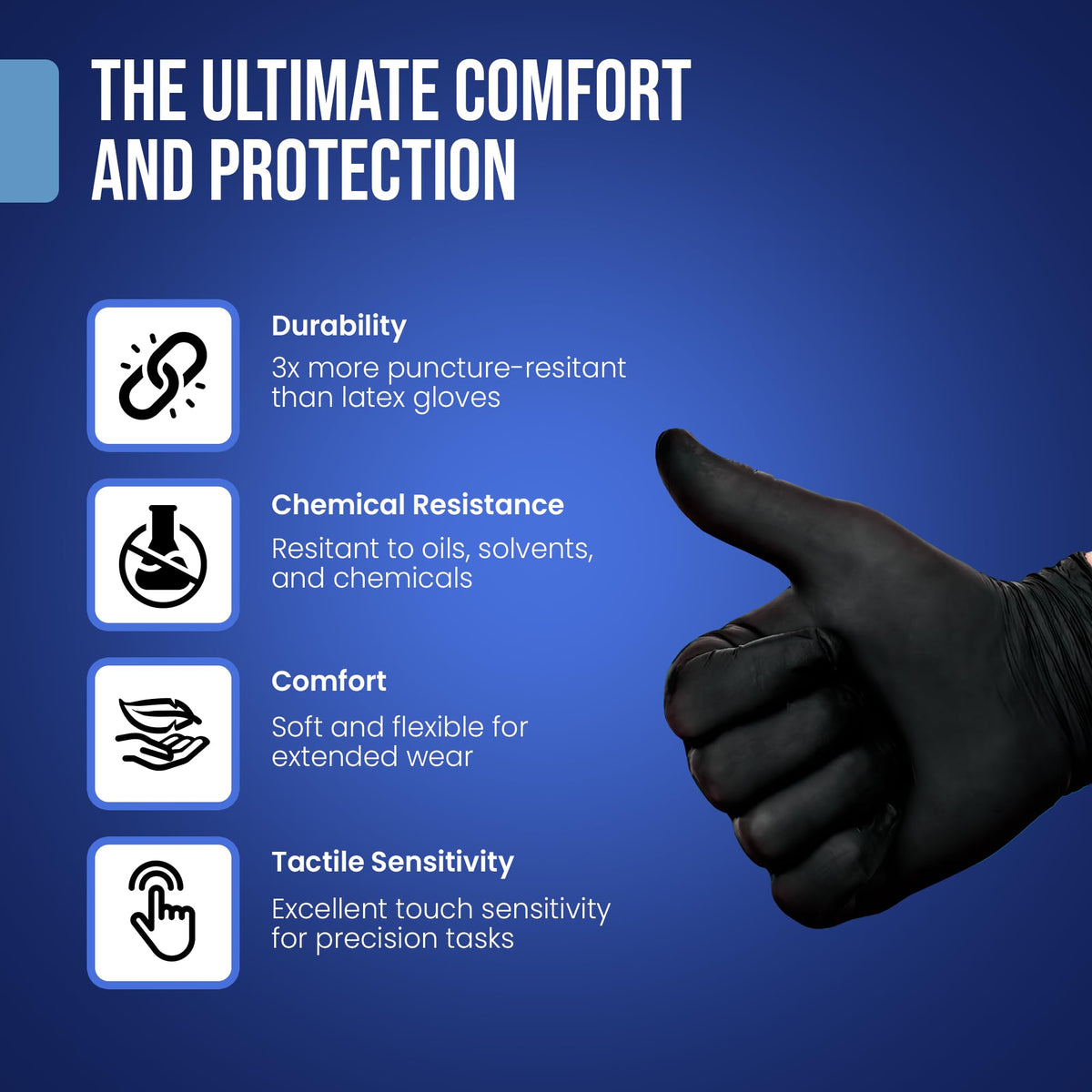 CLEAN SPACE PROJECT nitrile gloves suited for detailed work across environments