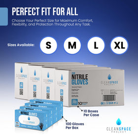 CSP Black nitrile gloves ideal for tattoo studios and grooming applications