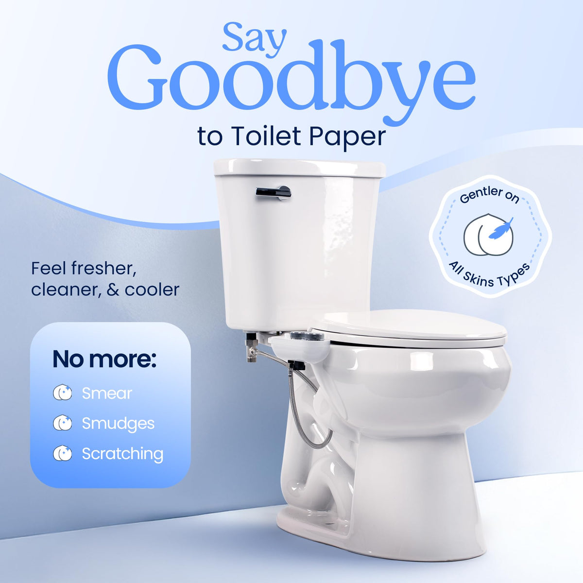 CLEAR REAR slim design complements small bathrooms.