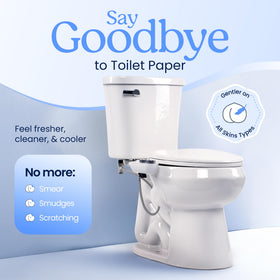 CLEAR REAR slim design complements small bathrooms.