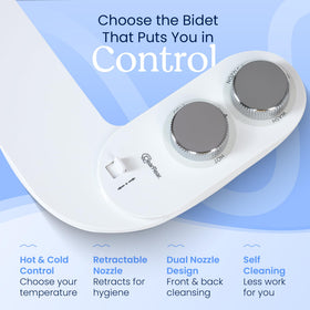 CLEAR REAR leak-proof metal connectors ensure secure fit.