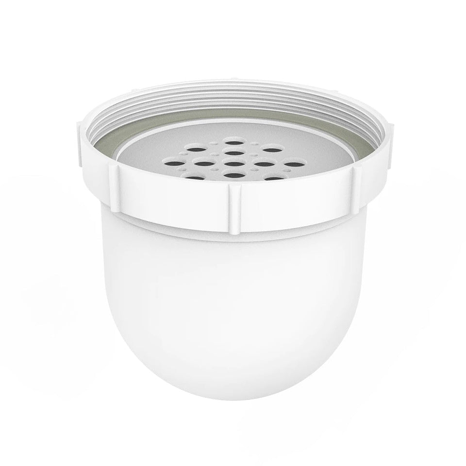 Clearly Filtered replacement filter for pitcher, front view, delivering cleaner water.