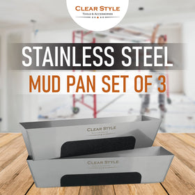 Two ClearStyle mud pans in the 2-pack ready for site setup