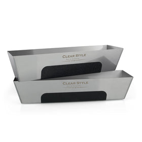 ClearStyle 14-inch mud pan top view shows wide loading area for faster work