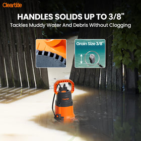 Cleartide adapters and hose connections for flexible draining.