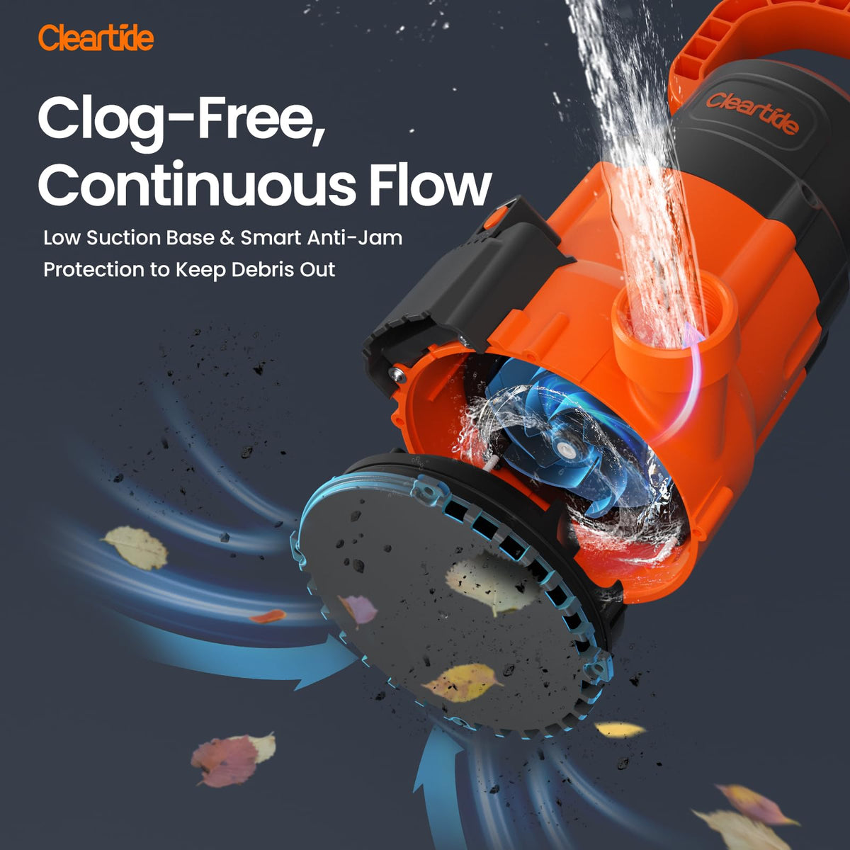 Cleartide portable design shown with 10 ft cord for easy relocation.