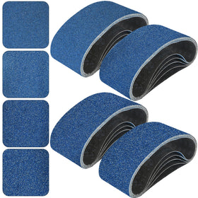 Clebay 3x18 sanding belts front view versatile set for tasks