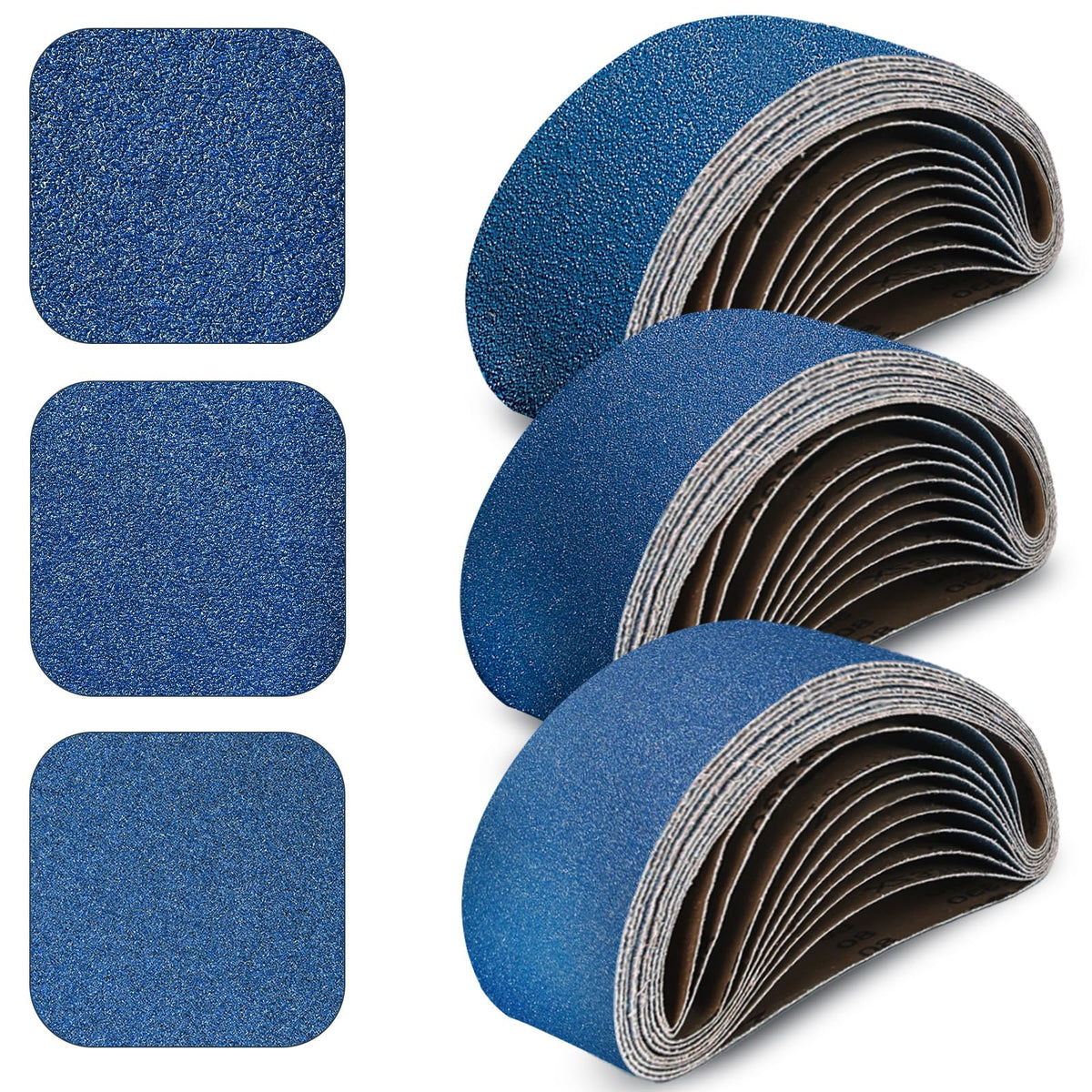 Clebay 3x21 sanding belt 80 grit for fast wood smoothing