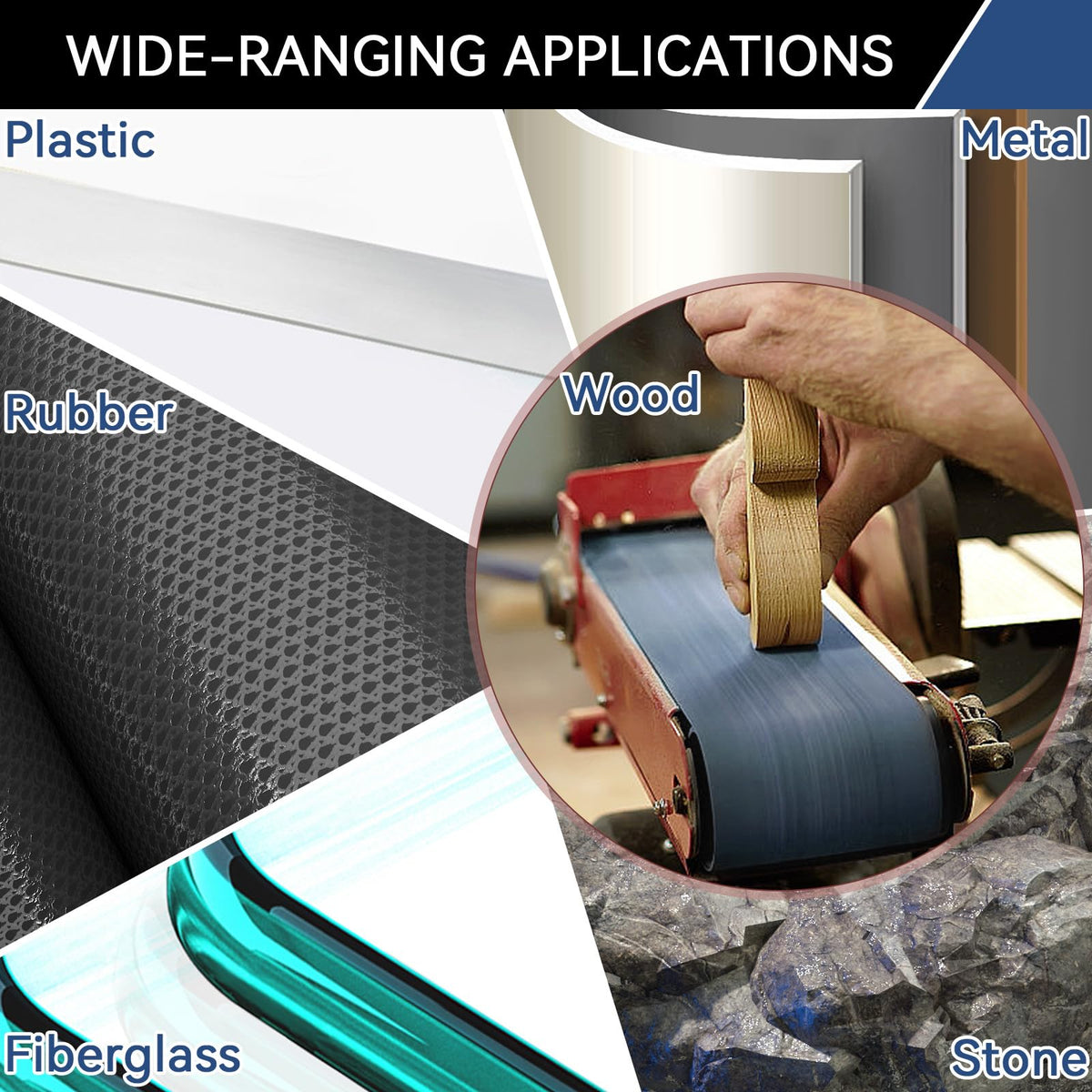 Clebay belts for furniture refinishing and stainless steel polishing