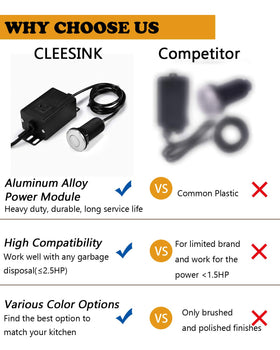 CLEESINK air switch kit assembly shown for tool-free installation