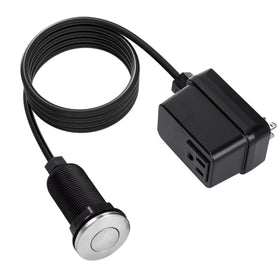 CLEESINK long-button switch on brushed nickel for thick countertops