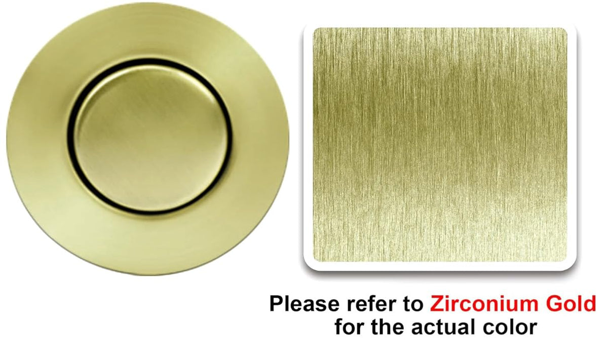 CLEESINK short button in brushed gold fits stainless steel tops for quick setup