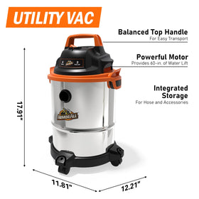 Cleva VO408S 4-gallon tank close-up; stainless steel durability for long cleaning sessions.