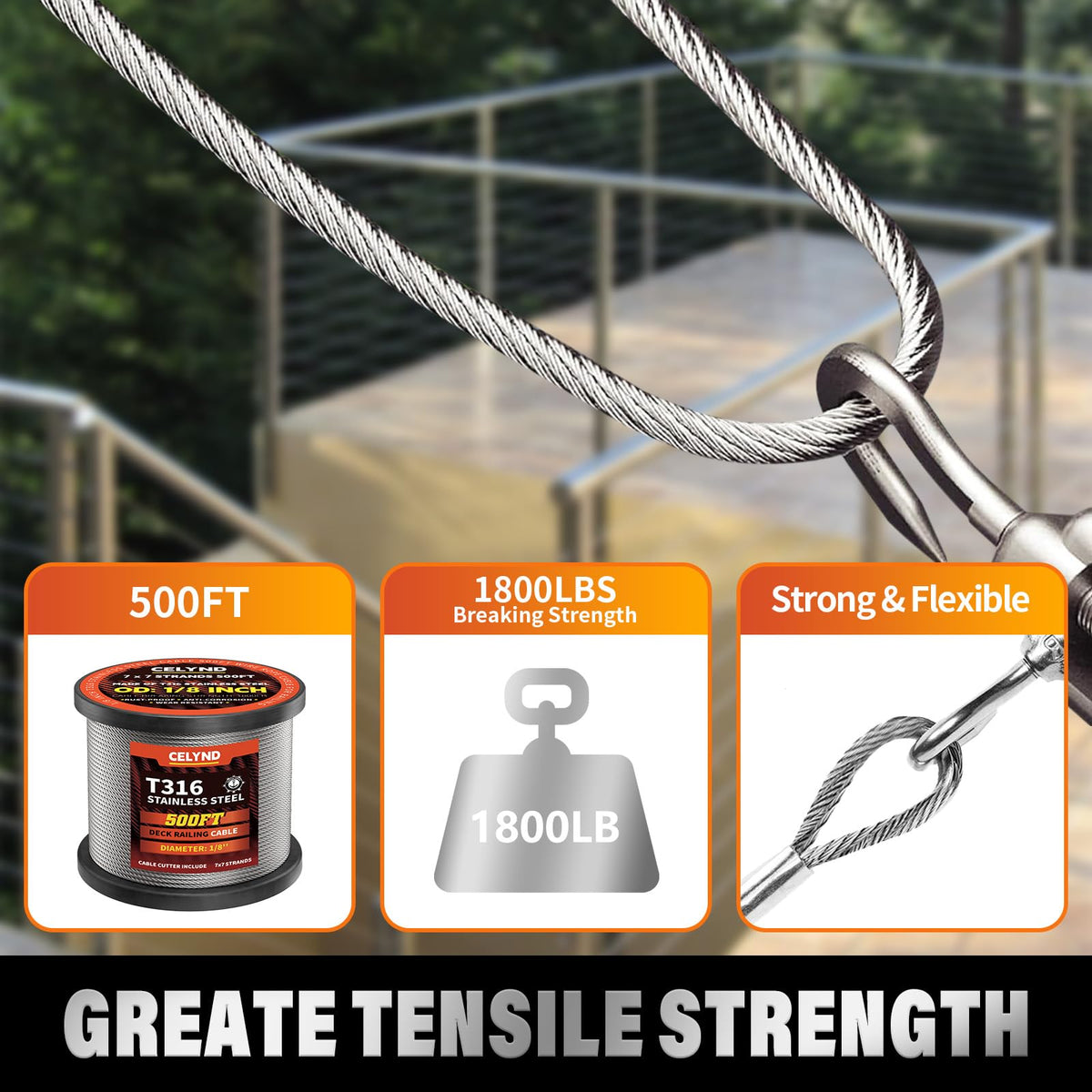 CELYND deck-rail hardware setup ready for easy, versatile installations.