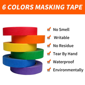 Clickslock red masking tape helps color coding and gift wrapping