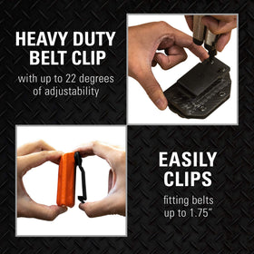 Slim, low-profile sheath hugs the hip for comfortable wear