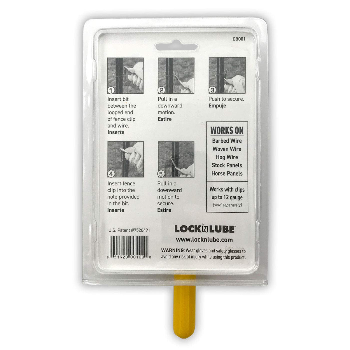 Clip Bender in hand with yellow grip enables comfortable, precise operation.
