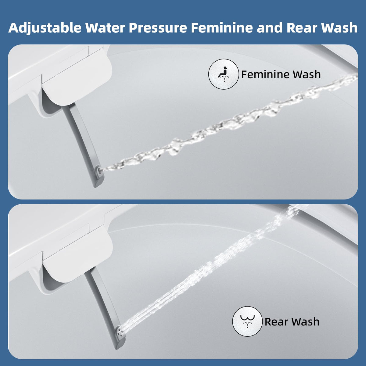 Clirass bidet button-control-wash allows customizable cleansing with each use