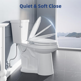 Clirass bidet cover quiet-close reduces bathroom noise during entry
