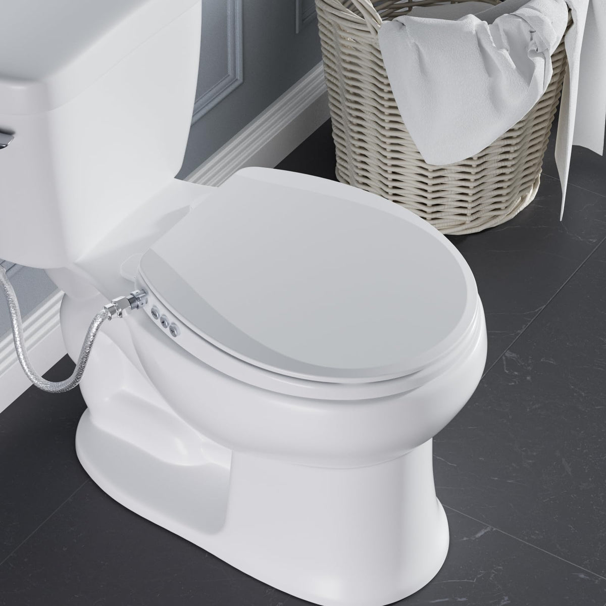 Clirass bidet-round-seat-fit suits standard toilets securely