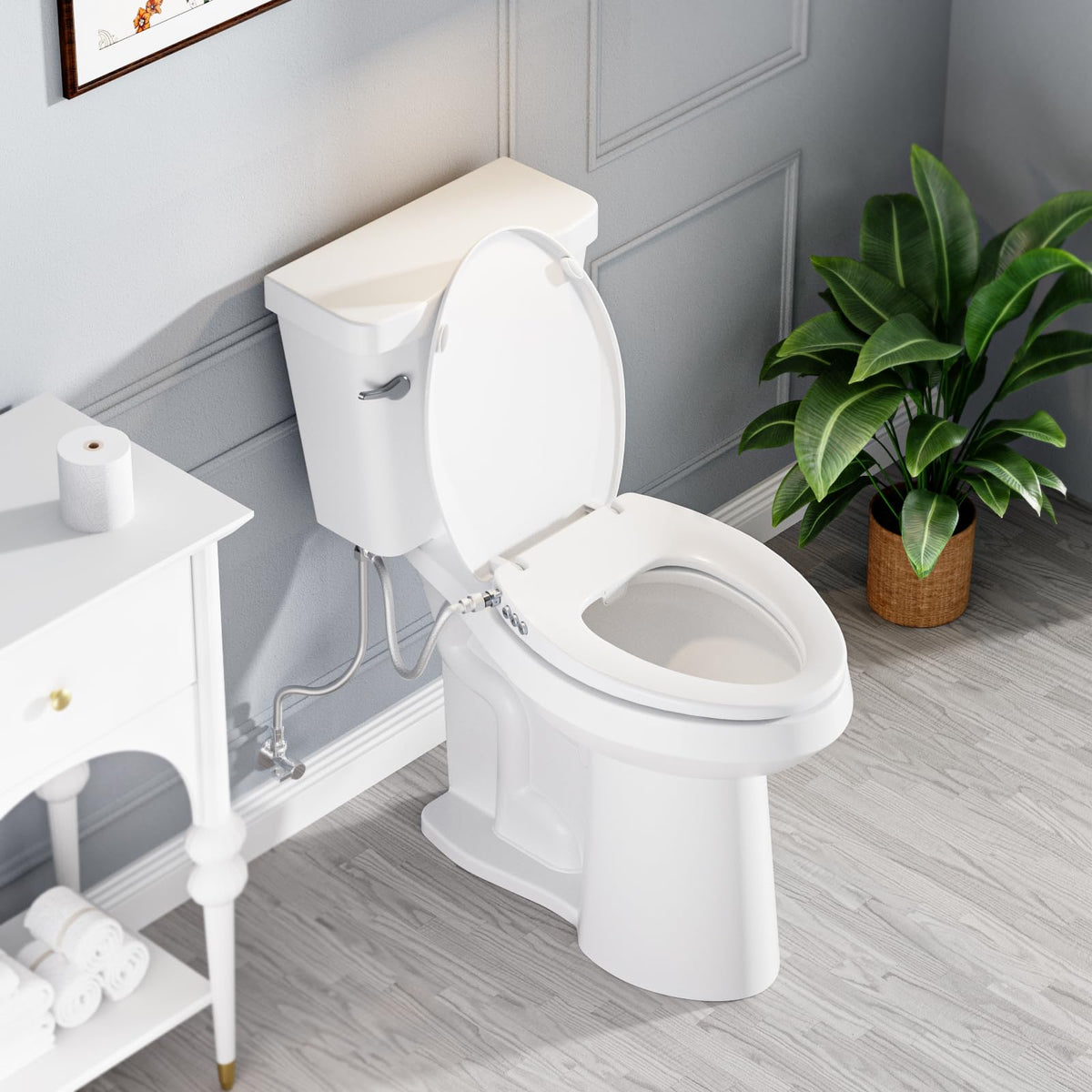 Clirass bidet seat anti-slip bumpers stabilize the seat during use