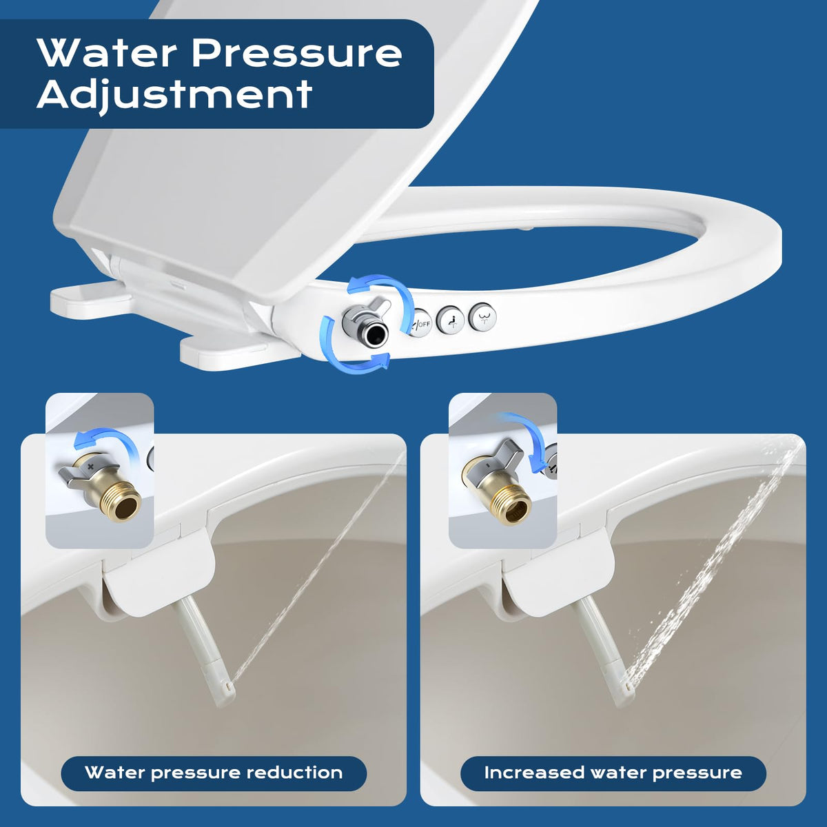 Clirass bidet seat brass inlet ensures durable water supply
