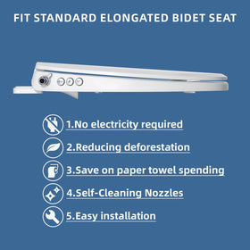 Clirass bidet seat nozzle self-clean feature for hygiene