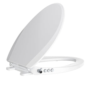 Clirass bidet seat with soft-close elongated lid for quiet daily use