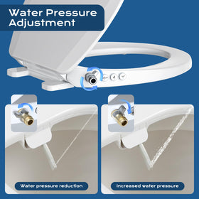 Clirass bidet-water-pressure-knob enables precise cleansing intensity