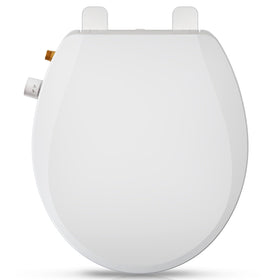 Clirass round bidet seat front wash for thorough cleansing.