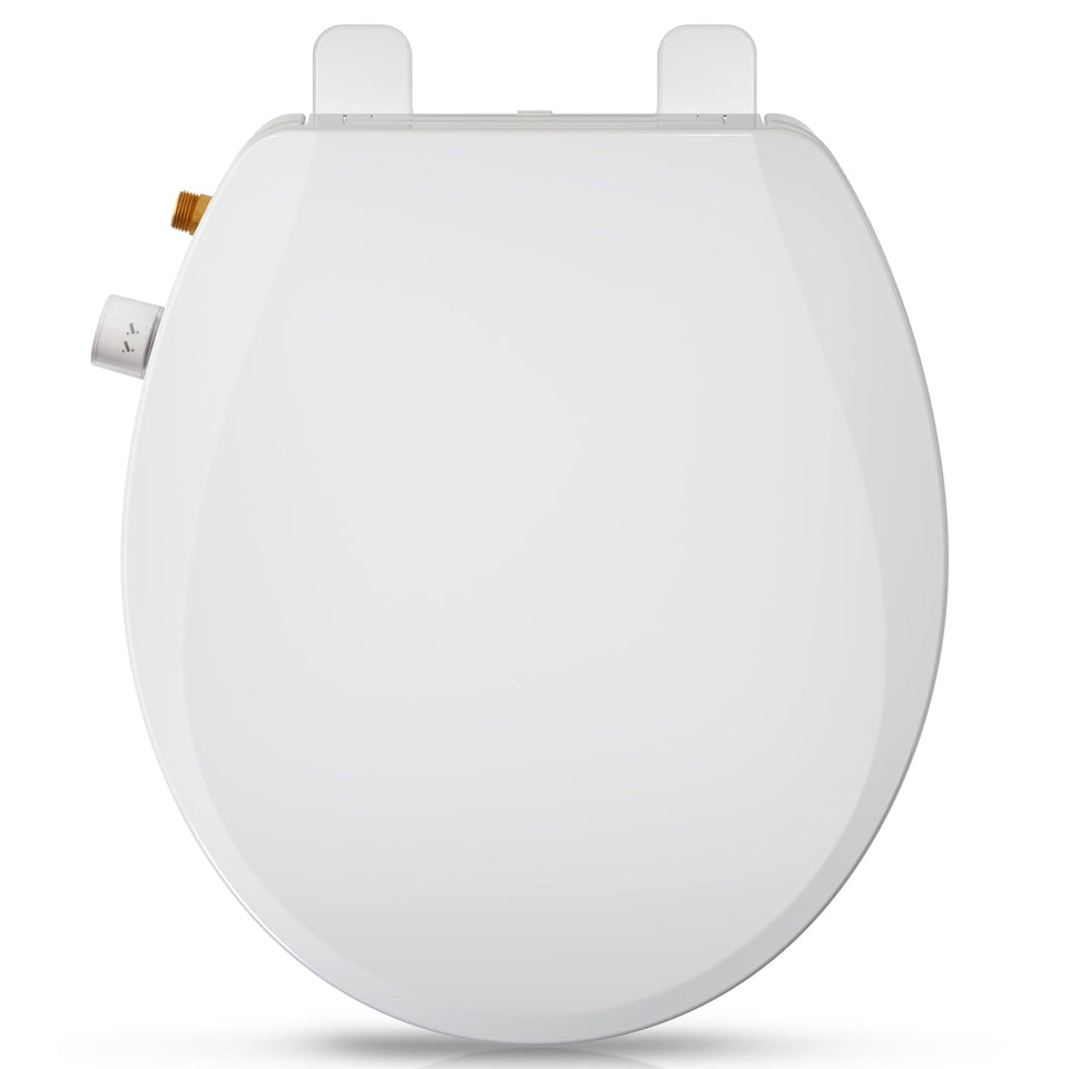 Clirass round bidet seat front wash for thorough cleansing.