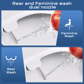 Clirass round bidet seat rear wash for comprehensive cleansing.