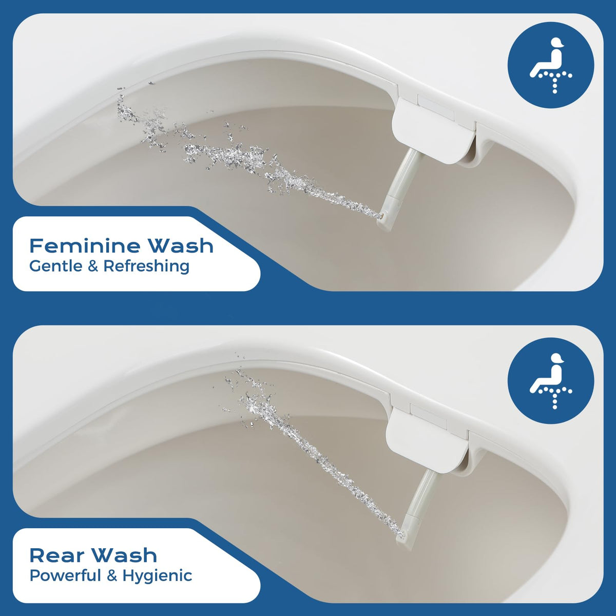 Clirass soft-close lid reduces noise and wear for a calm bathroom.