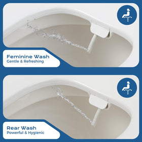 Clirass soft-close lid reduces noise and wear for a calm bathroom.