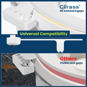 Clirass Ultra-Slim Bidet dual-nozzle system for feminine and posterior washes