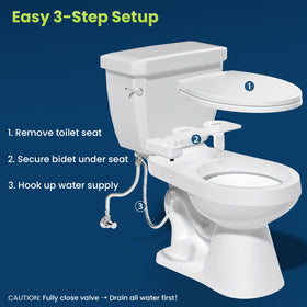 Clirass Ultra-Slim Bidet tool-free installation in progress