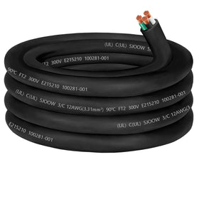 CLLOMAGY 12AWG SJOOW cable coiled for durable outdoor use
