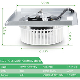 CLLOMAGY 97017705 motor assembly close-up shows secure shaft fit