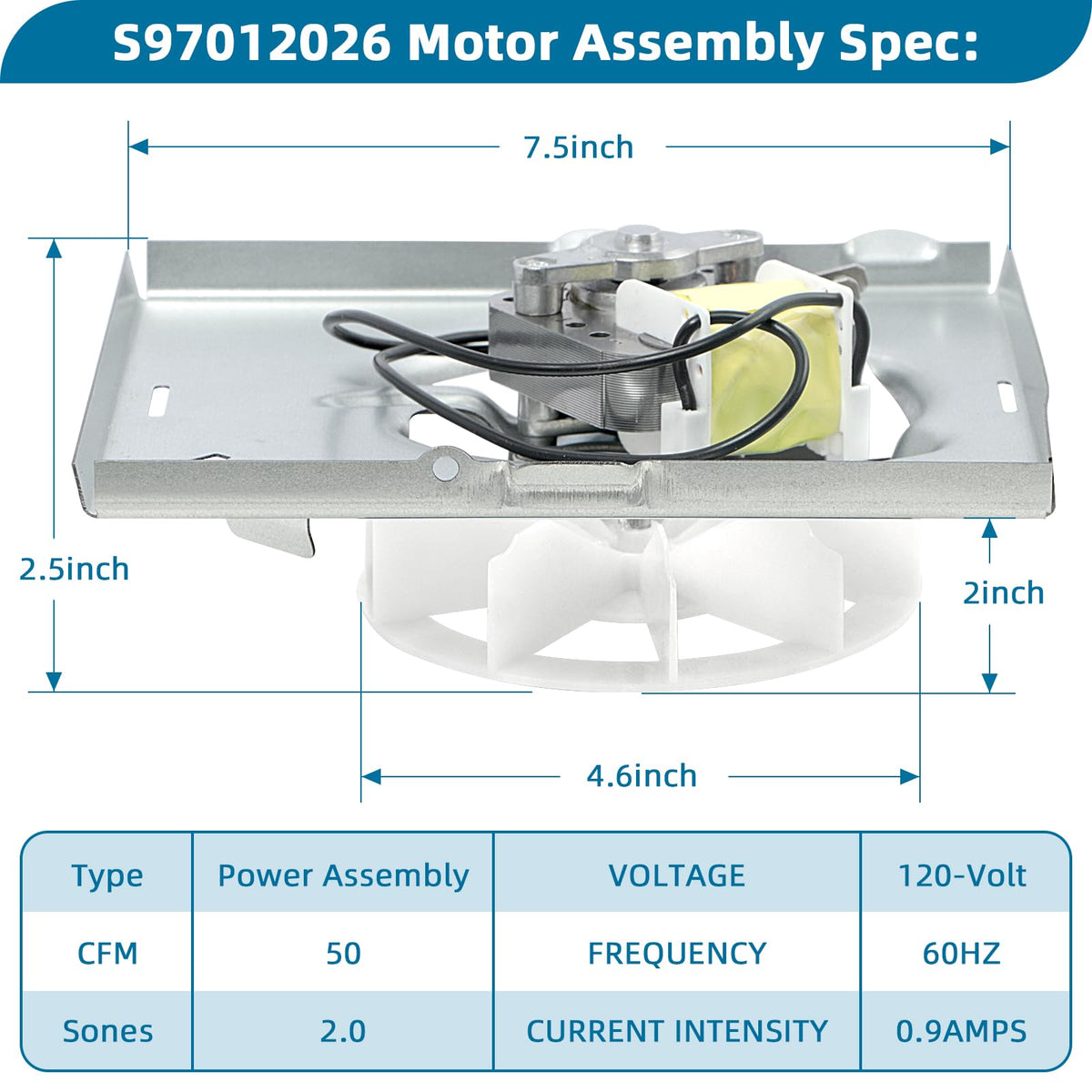 CLLOMAGY Broan 688-K replacement motor fits common bathroom exhaust models