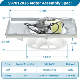 CLLOMAGY Broan 688-K replacement motor fits common bathroom exhaust models
