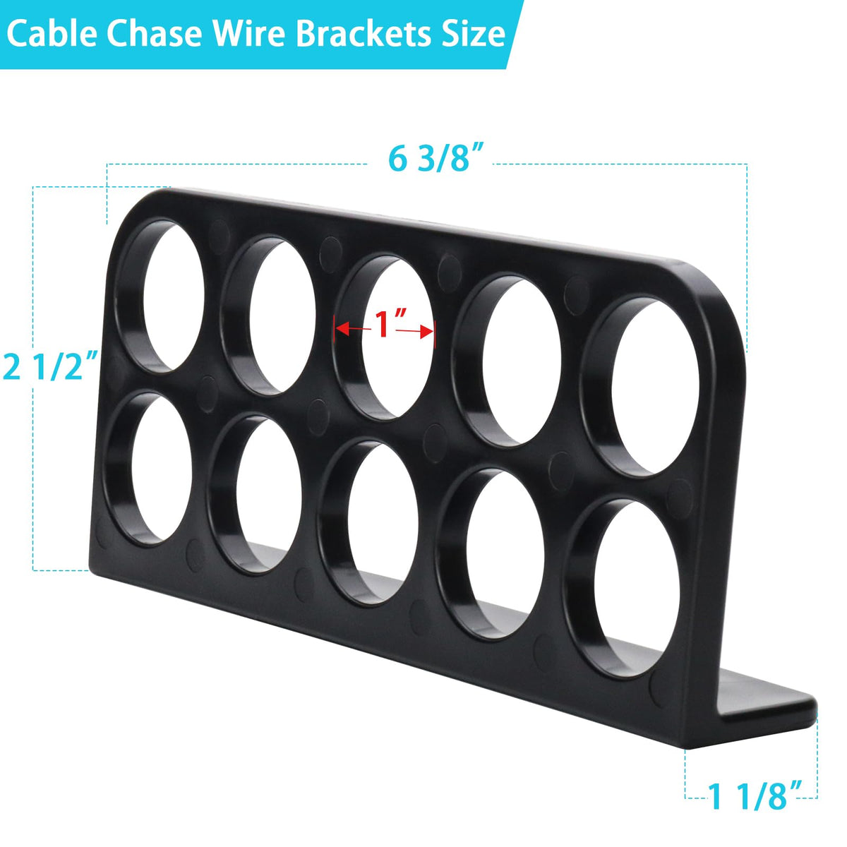CLLOMAGY NMB oriented bracket keeps cables organized away from edges.