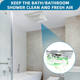 CLLOMAGY quiet operation reduces noise during bathroom ventilation