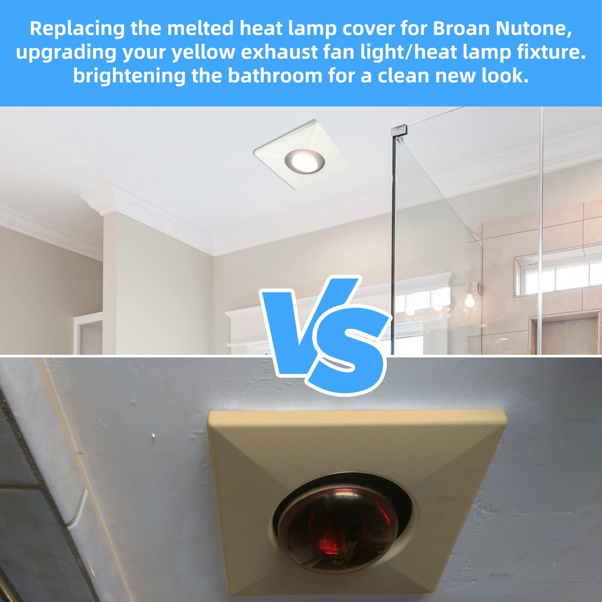 CLLOMAGY replacement for Broan lampshade grille upgrade without full fan swap.