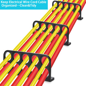 CLLOMAGY 1-inch holes securely hold multiple wires to prevent sag.
