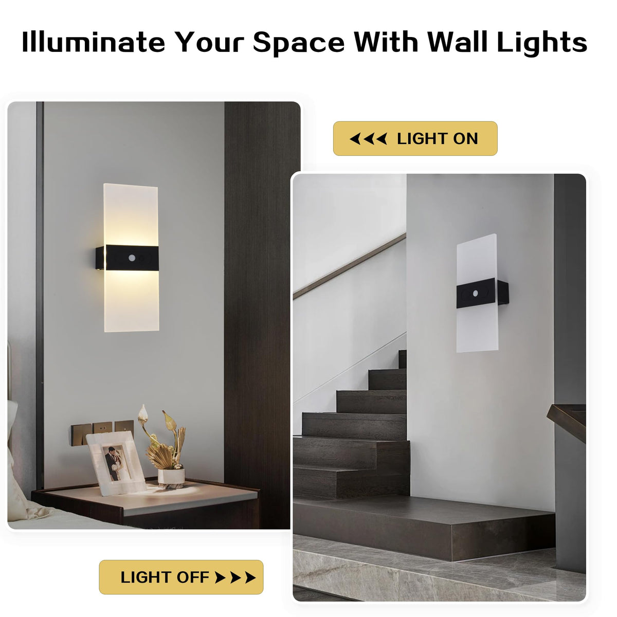 Clnutrieve rechargeable wall sconce dimmable controls allow brightness adjustment