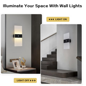 Clnutrieve rechargeable wall sconce dimmable controls allow brightness adjustment
