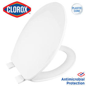 Clorox included hardware simplifies installation on most elongated toilets.